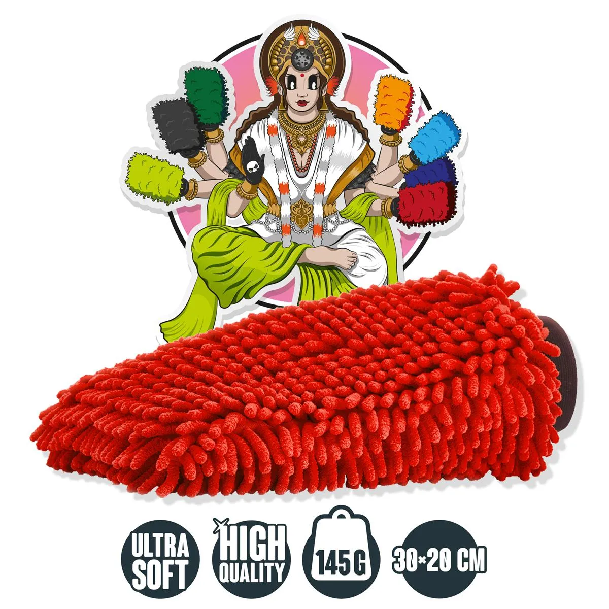 NUKE GUYS CHENILLE WASCHHANDSCHUH