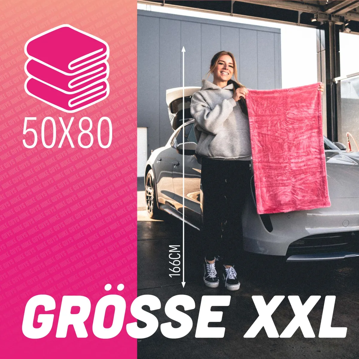 NUKE GUYS - GAMMA DRYER L PINK - MIKROFASER TROCKENTUCH - 1400 GSM - 50 X 80 q NUKE GUYS - GAMMA DRYER L PINK - MIKROFASER TROCKENTUCH - 1400 GSM - 50 X 80 q