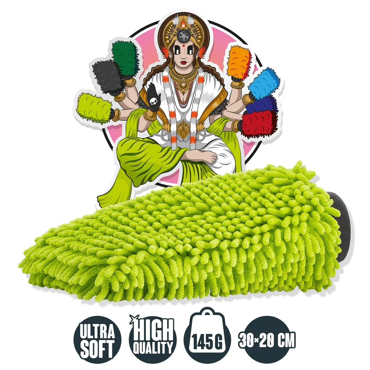 NUKE GUYS CHENILLE WASCHHANDSCHUH