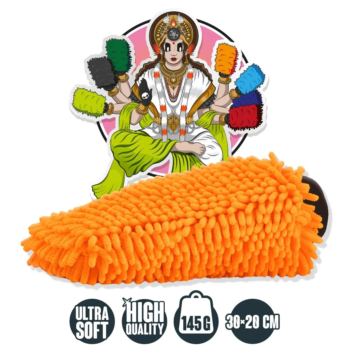 NUKE GUYS CHENILLE WASCHHANDSCHUH